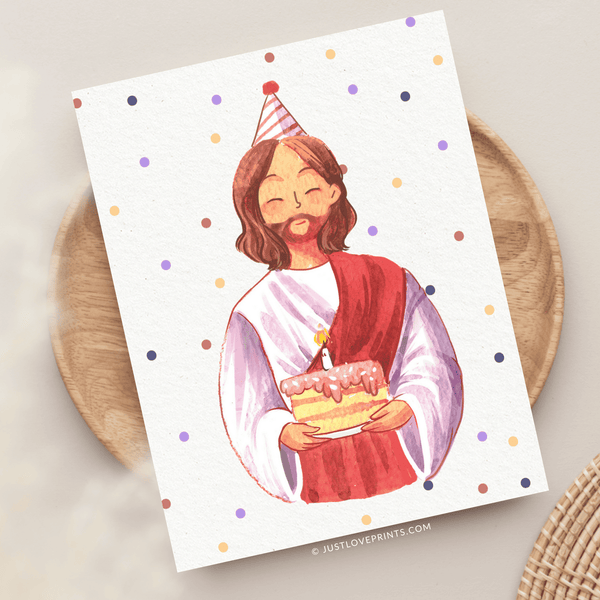 Just Love Prints - Birthday Jesus Greeting Card