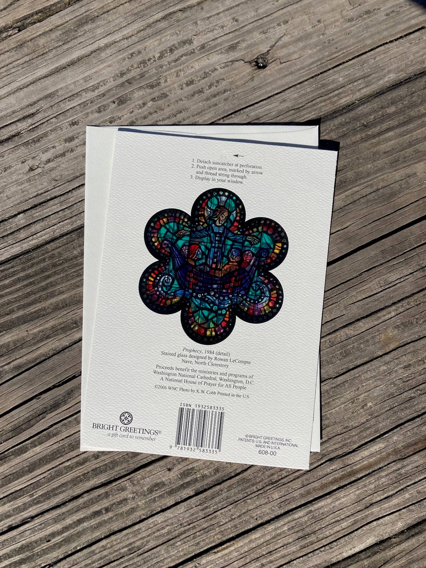 Bright Greetings - Prophesy sun-catcher card