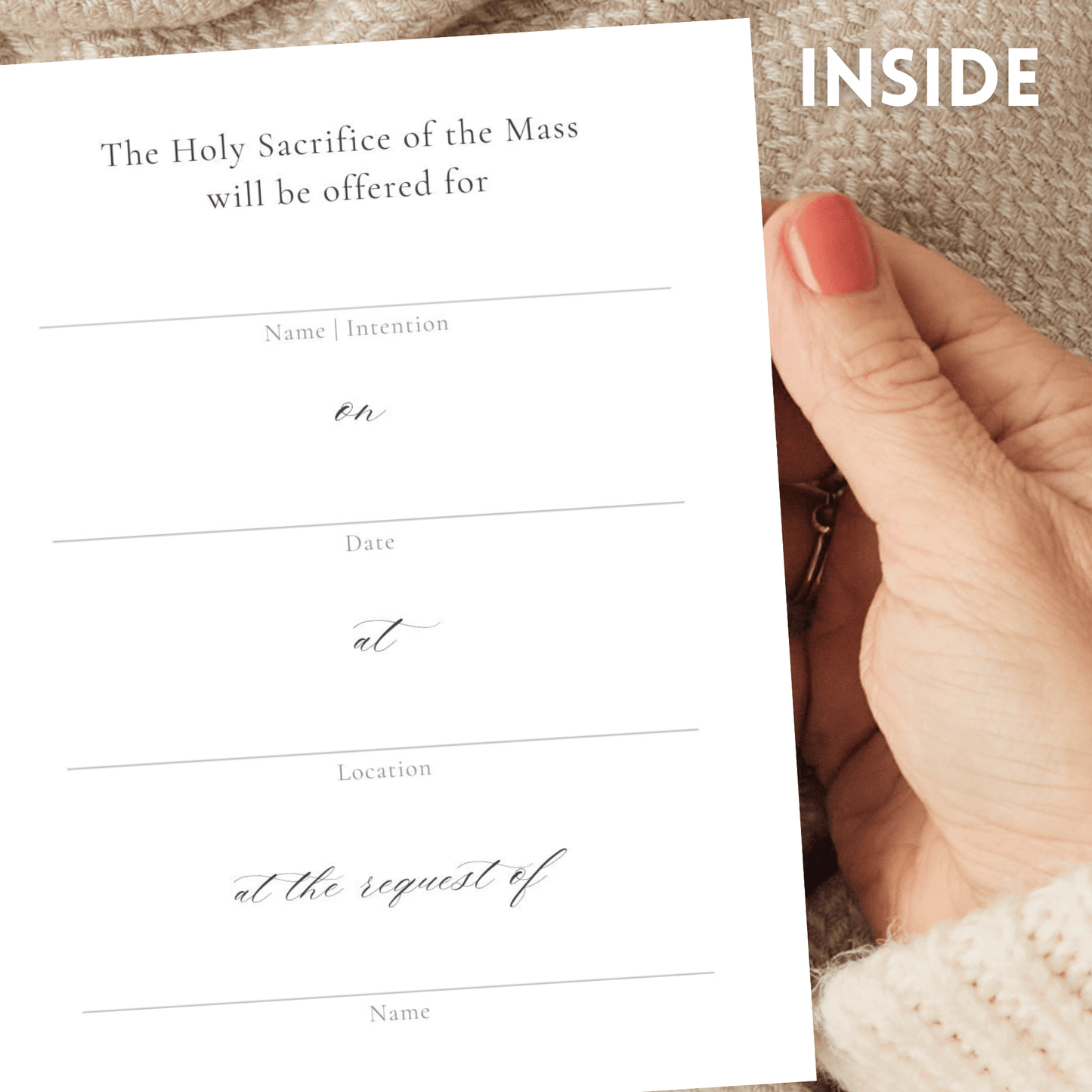 Just Love Prints - Catholic Stickers & Gifts - Catholic Mass Card