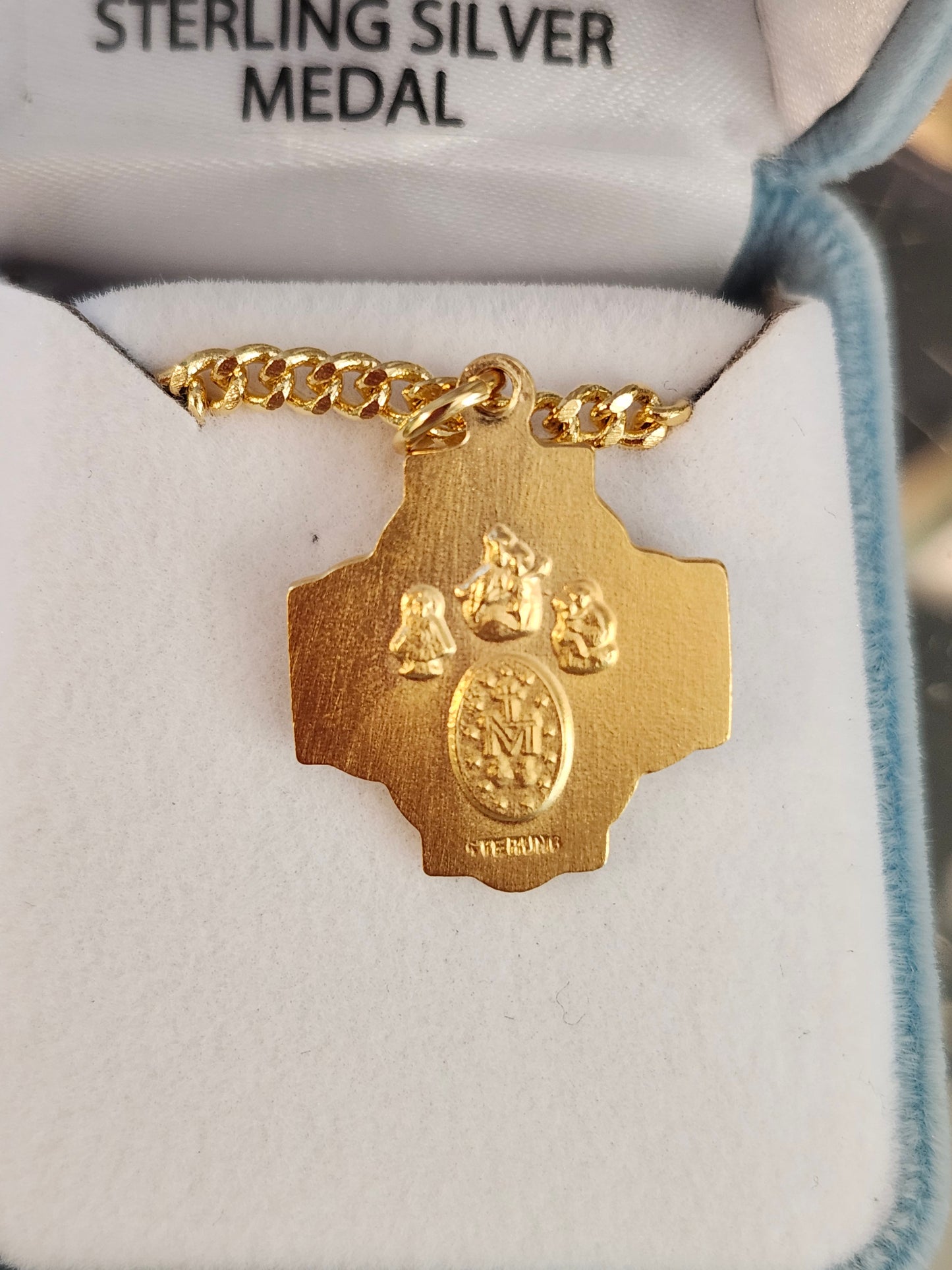 Medium 4-way 16K Gold over Sterling Silver