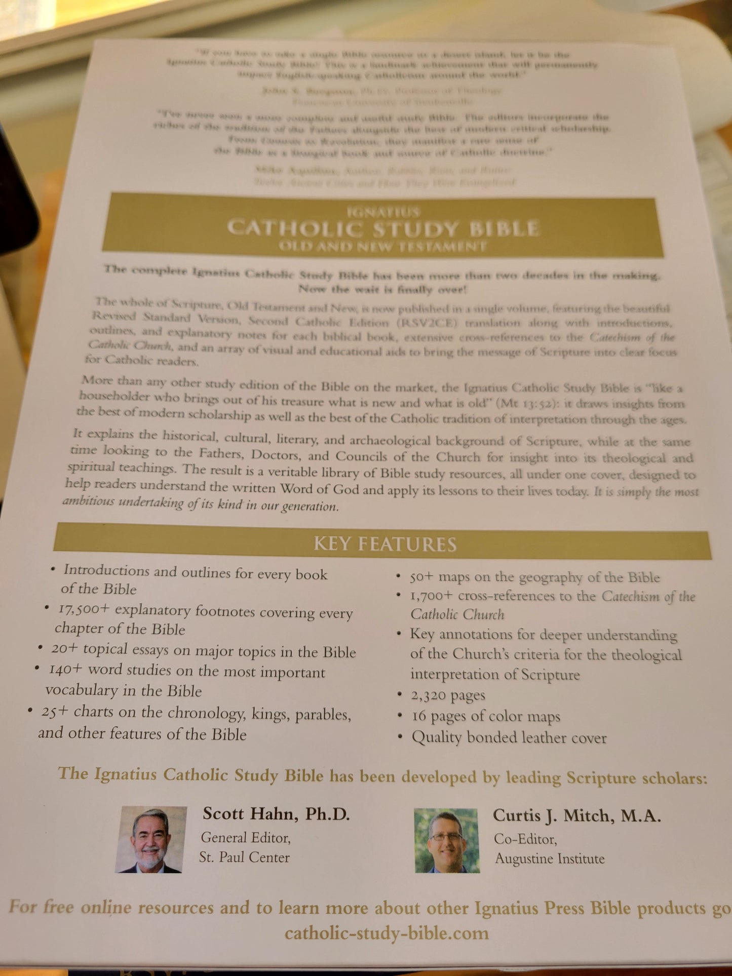 Ignatius Catholic Study Bible