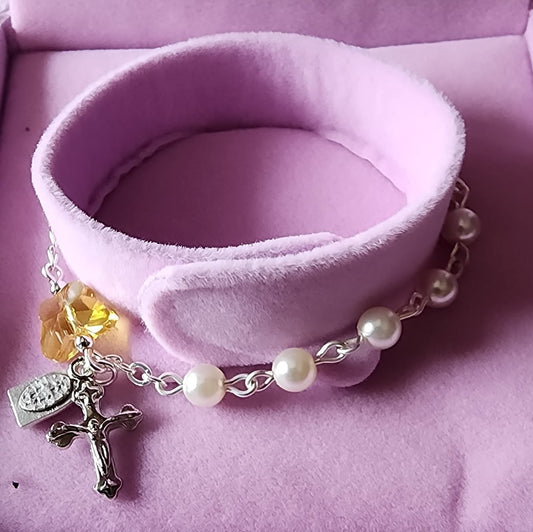 Butterfly - Rosary Bracelet in Silver