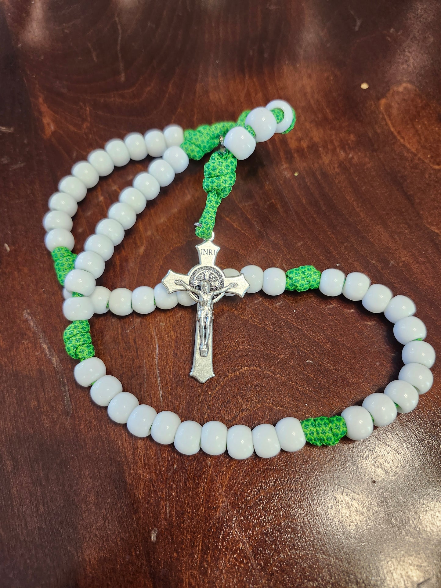 Our Lady’s Armory’s Small White Acrylic Rosary
