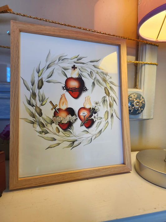 3 Hearts Framed
