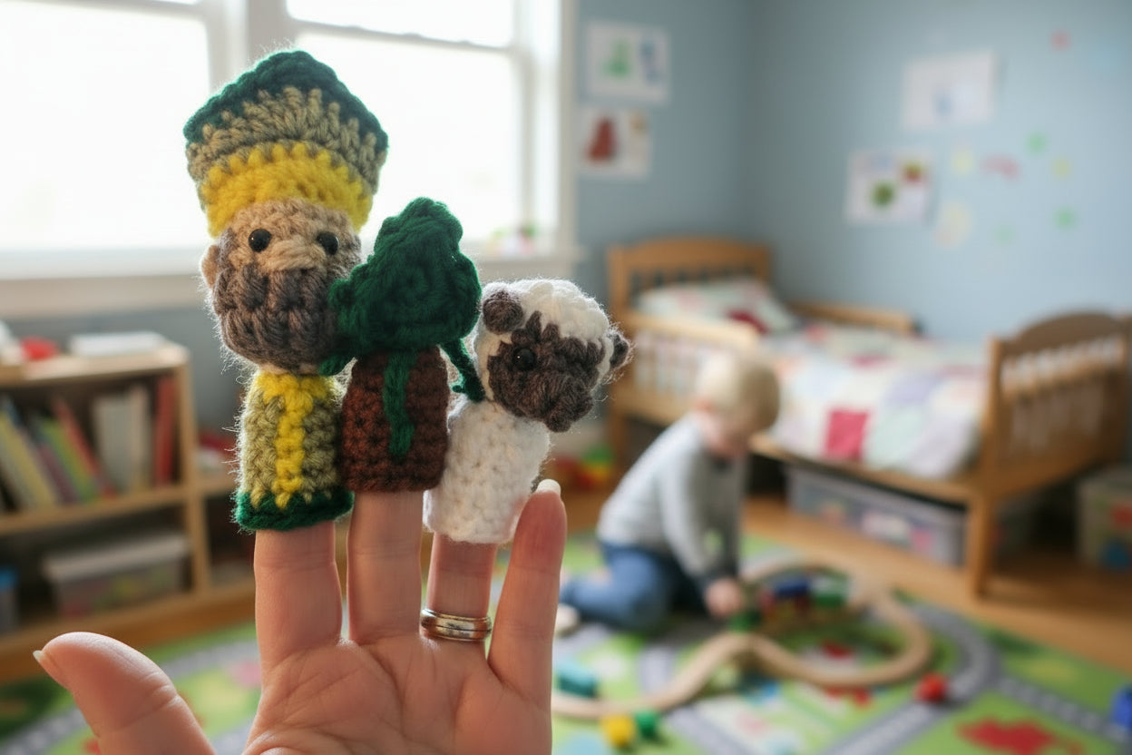 St Patrick figer puppet set