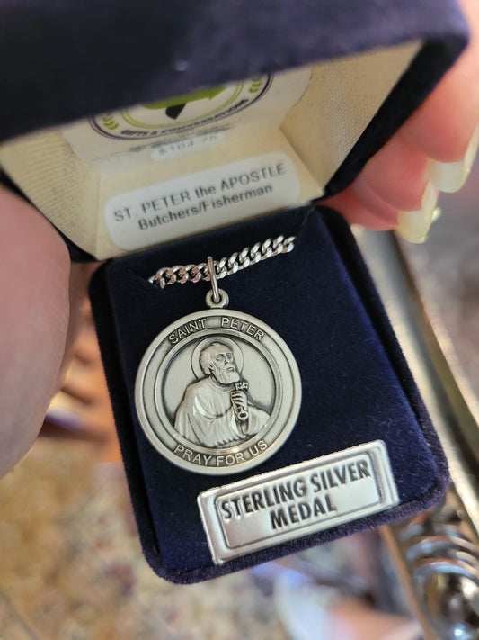 St Peter Sterling Silver  Round