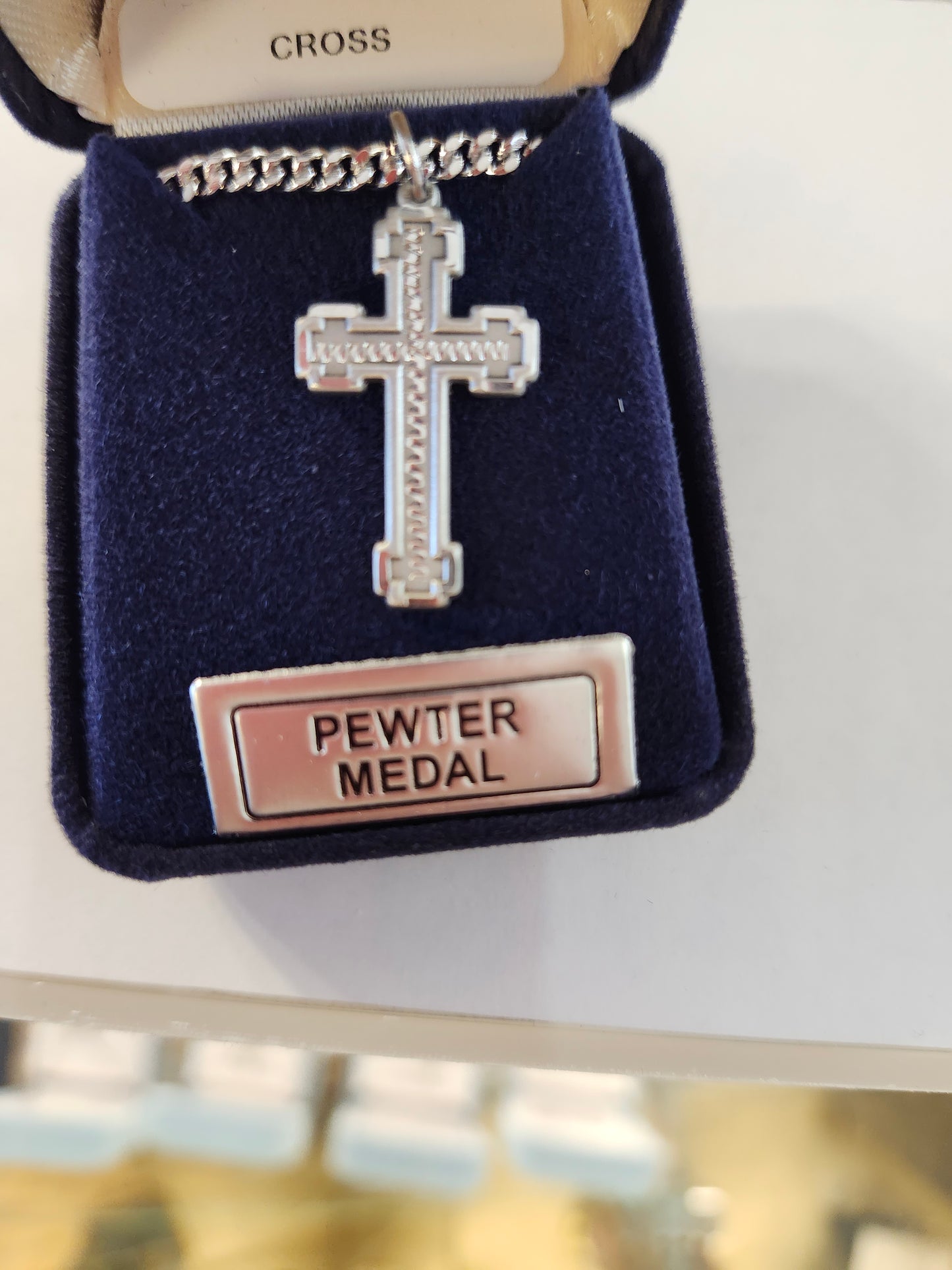 Pewter Cross Necklace