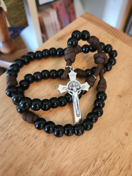 Our Lady’s Armory’s Small Black Acrylic Rosary