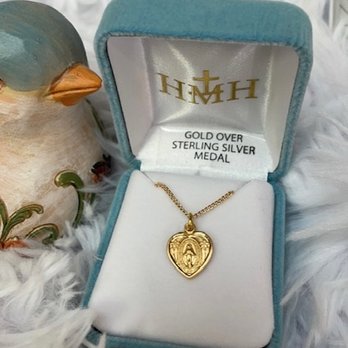 Tiny miraculous Medal Heart