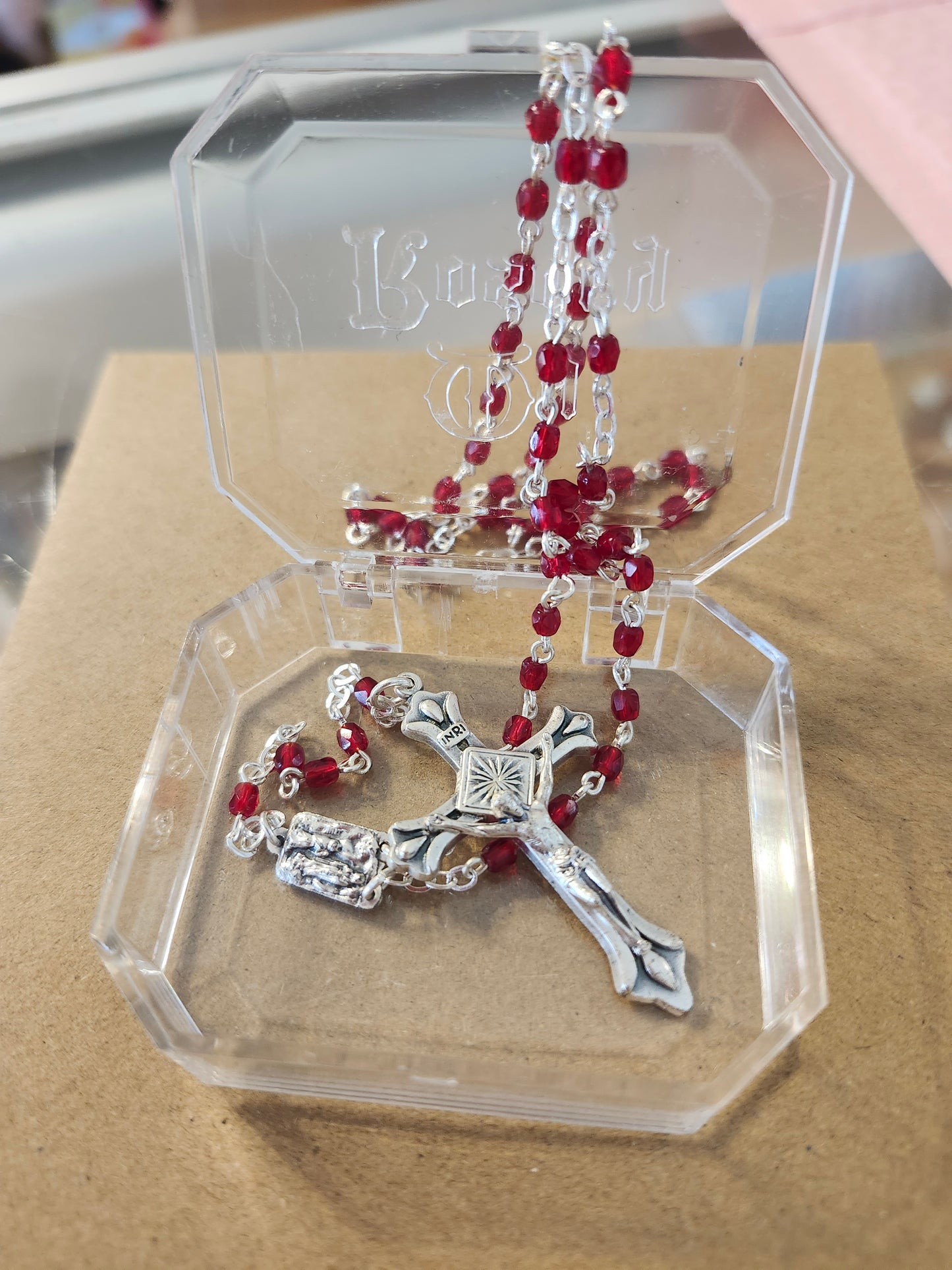 Small Crystal Rosary 3mm