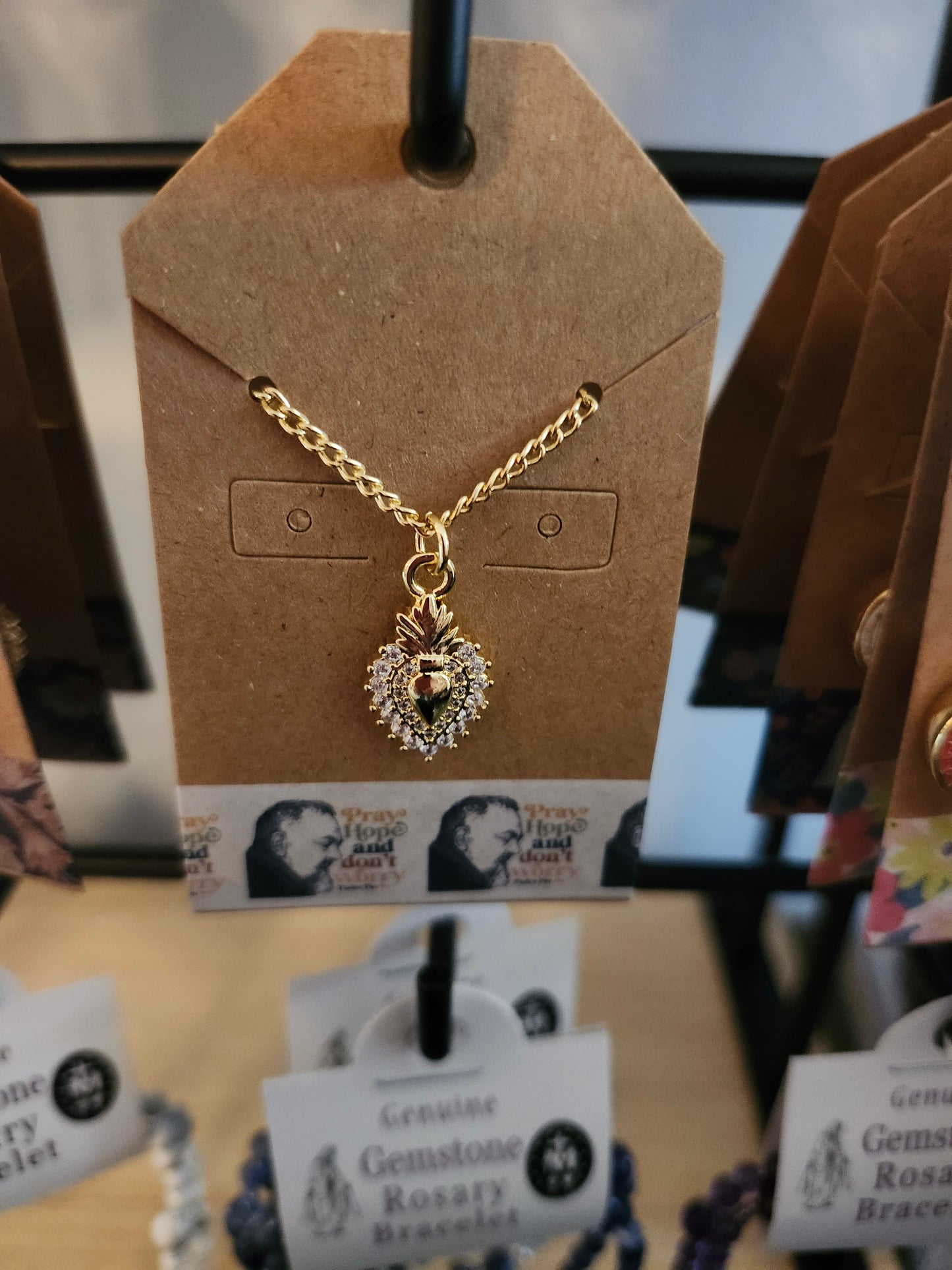 Gold hear Necklace /18” chain