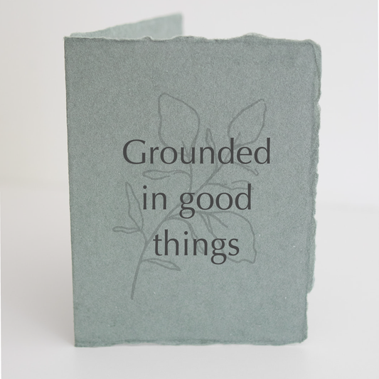 Paper Baristas - "Grounded in Good things" Plant Recycled Greeting Card
