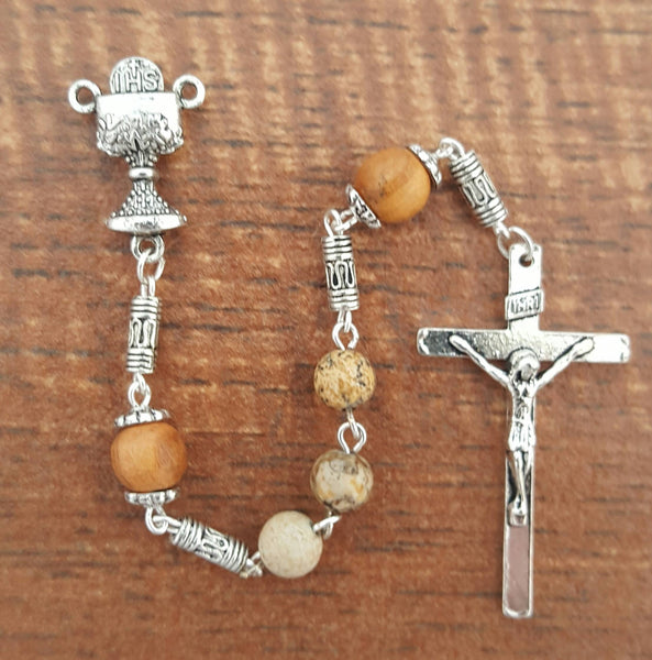 MG Rosary - Picture Jasper First Communion Rosary