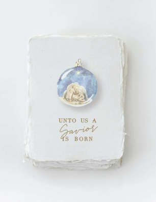 Paper Baristas - "Unto Us a Savior.." Christmas Religious Greeting Card