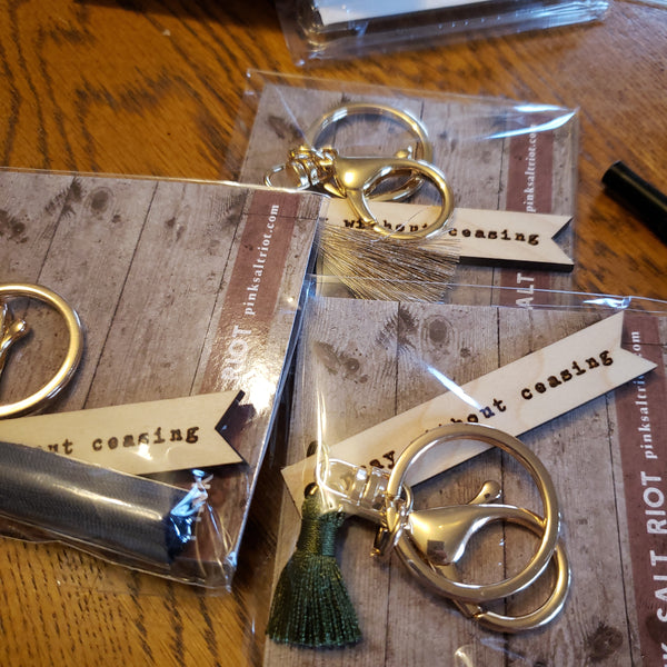 Wood inscribed Keychains
