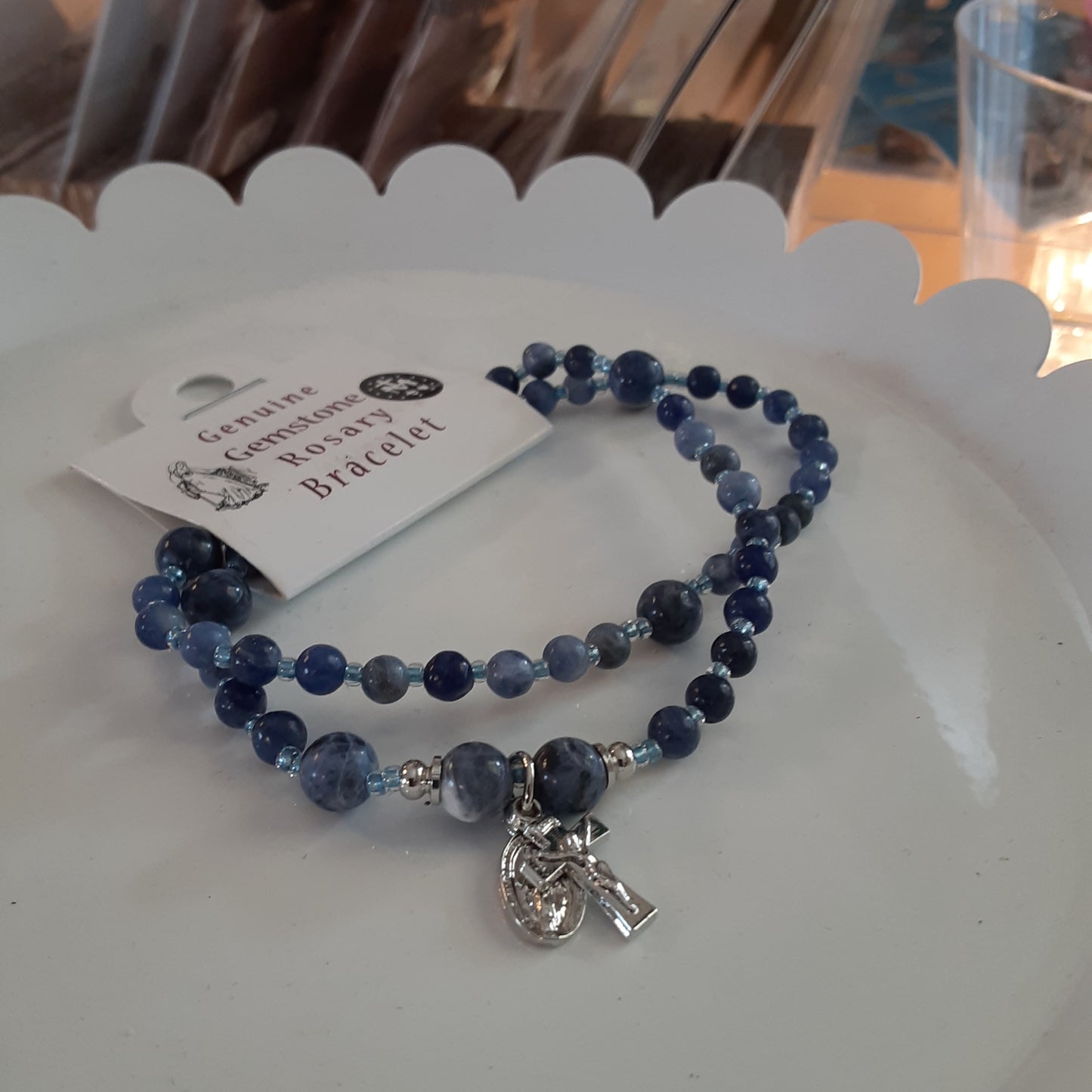 Gemstone Rosary Bracelet