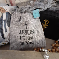Burlap/ velvet bags