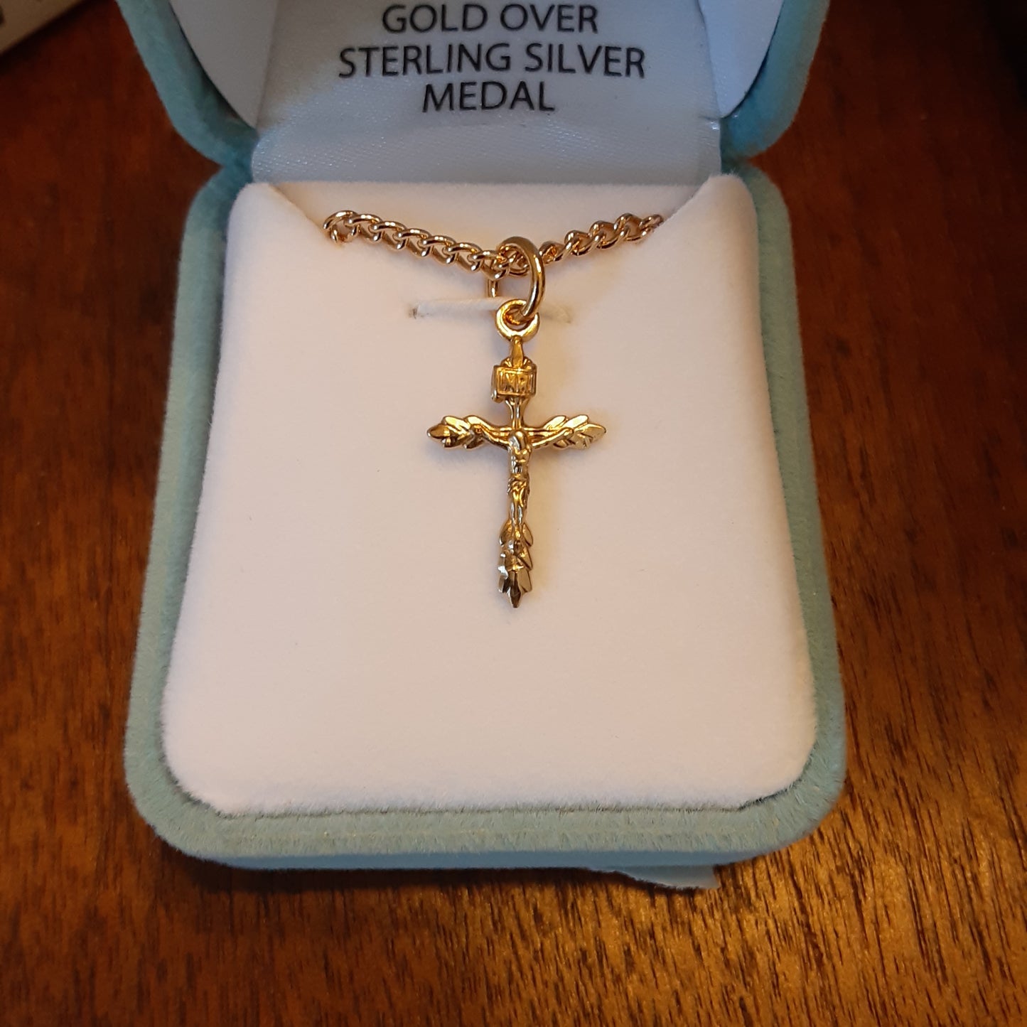 Small Gold Wheat crucifix