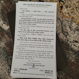 Divine Mercy Chaplet Paper Prayer Card