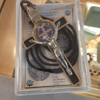 Silver St Benedict crucifix 3"