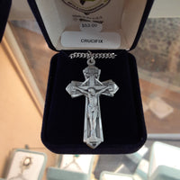 Heavy Pewter Crucifix necklace