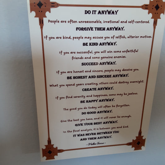 Do It Anyway Plaque