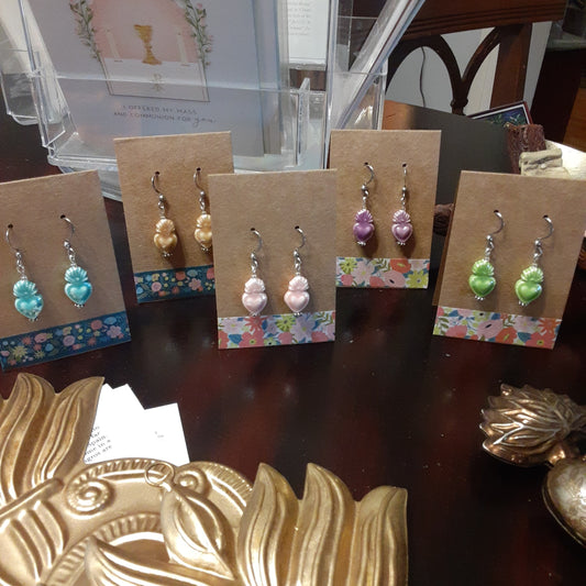Sacred heart earrings