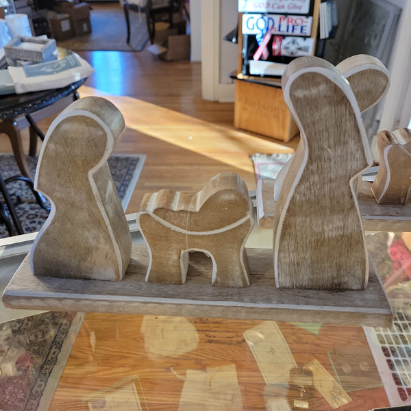 Wooden Nativity Stand