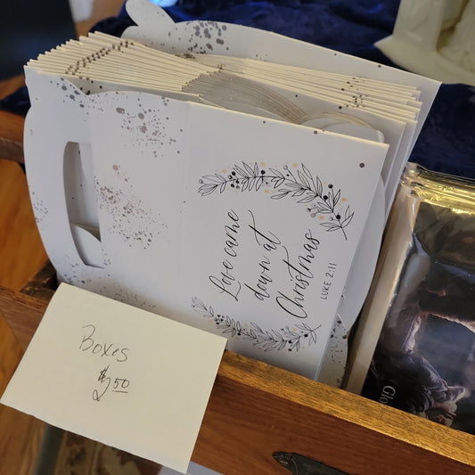 Love Came Down at Christmas Cookie Boxes