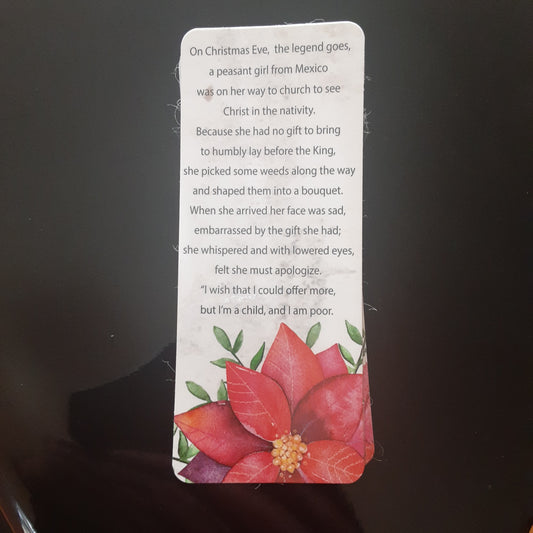 Bookmark Christmas legend of the poinsettia