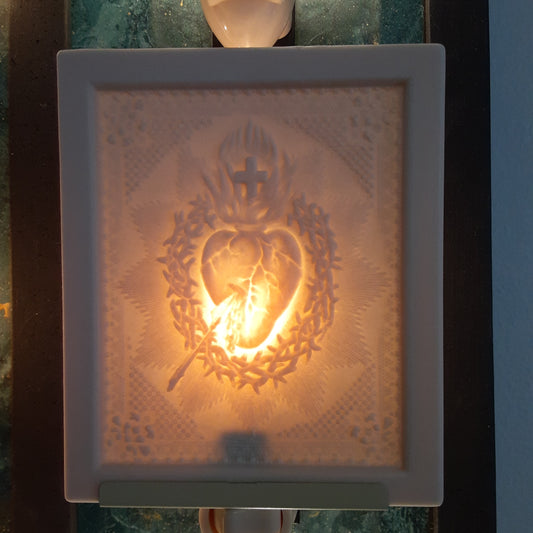 The Porcelain Garden Inc. - Sacred Heart Curved Night Light