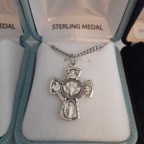 Sterling Silver Five Way Medal