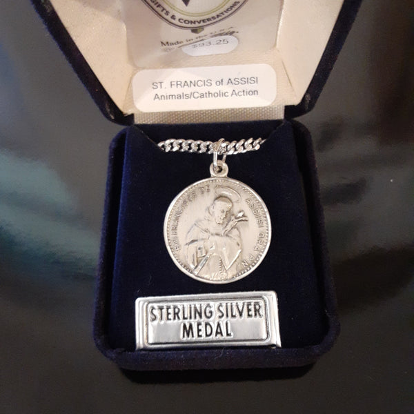 St Francis Round Sterling Silver