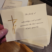 Boxed After Funeral Response Cards