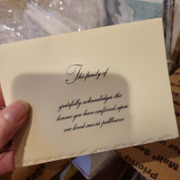 Boxed After Funeral Response Cards