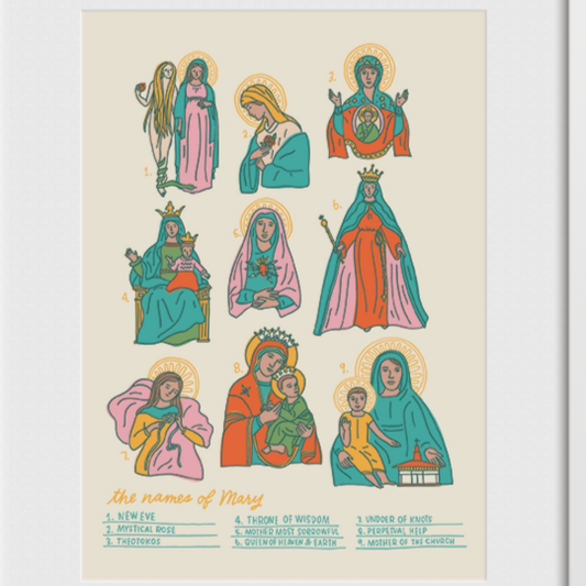 The Names of Mary Art Prints Unframed