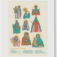 The Names of Mary Art Prints Unframed