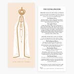 Our Lady of Fatima Prayer Card Bookmark