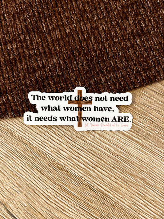 The World Needs What Women Are Sticker