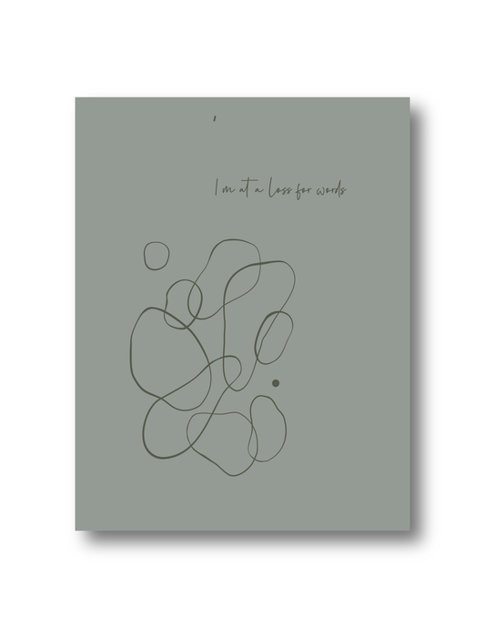 Paper Baristas - "I'm at a loss for words." Abstract Sympathy Folded Card