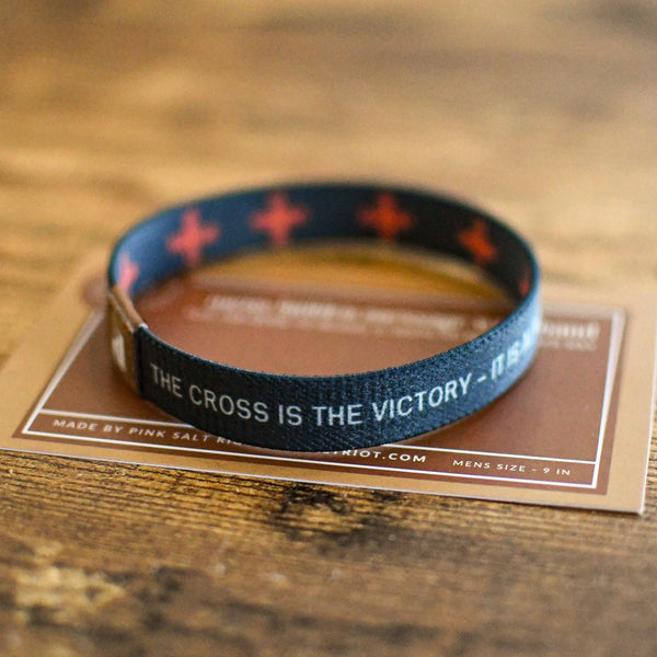 The Cross is the Victory Elastic Men's Wristband