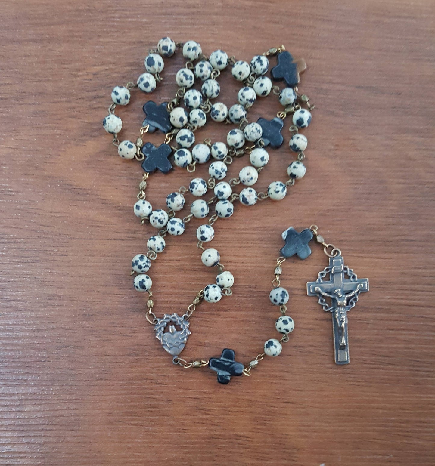 Dalmatian Jasper Crown of Thorns Rosary