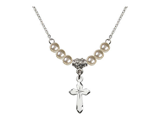 Cross and pearl necklace