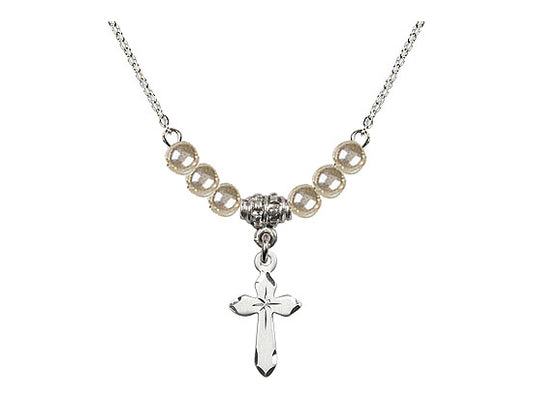 Cross and pearl necklace