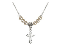 Cross and pearl necklace