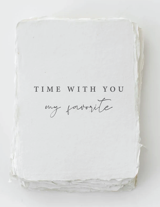 Paper Baristas - "Time with you is my favorite." Love Greeting Card
