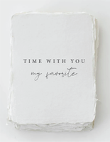 Paper Baristas - "Time with you is my favorite." Love Greeting Card