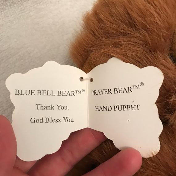 Blue Bell Bear Hand Puppet