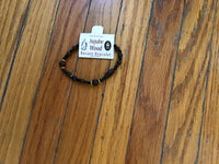 Wood and crystal Rosary Bracelet
