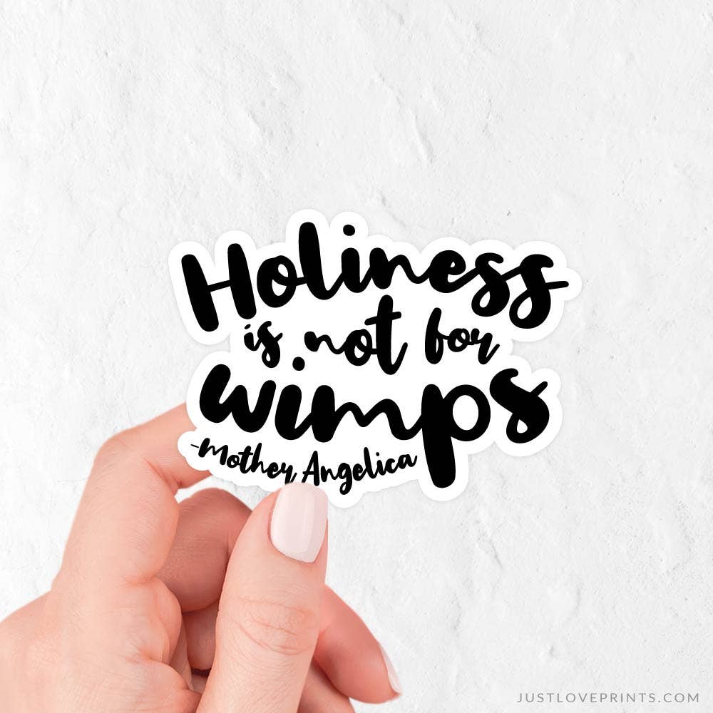 Just Love Prints - Holiness is Not for Wimps Vinyl Sticker